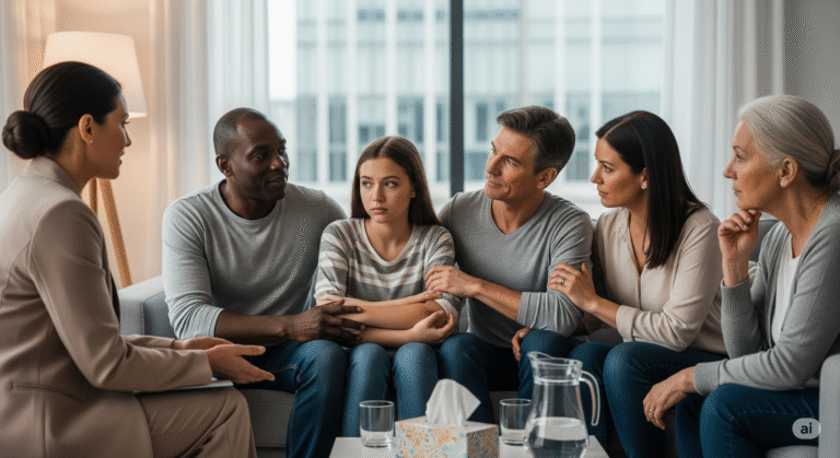 Rodzina korzystająca z terapii systemowej